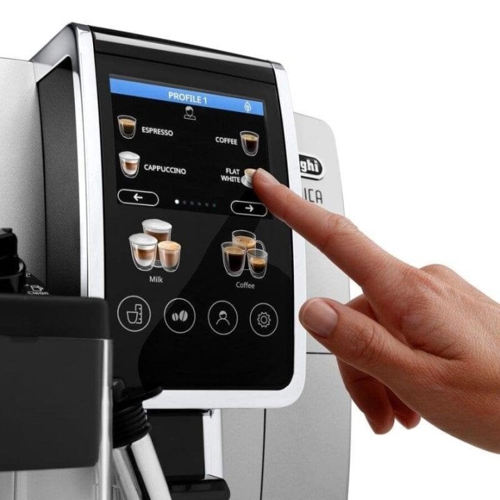 Cafetera Automática DeLonghi Dinámica Plus 1,8 L 15 Bares 2 Tazas con espumador LatteCrema