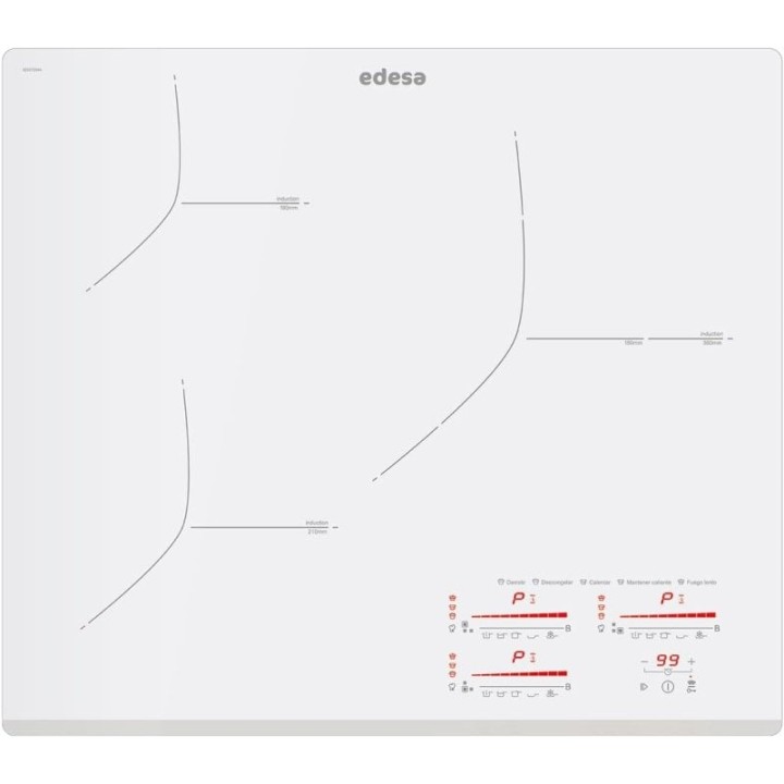 Edesa EIMS-6330 B WH Placa de Inducción 3 Zonas 59cm Blanca