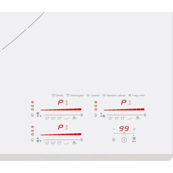 Edesa EIMS-6330 B WH Placa de Inducción 3 Zonas 59cm Blanca