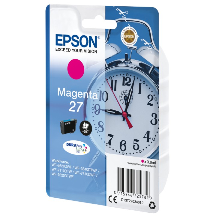 Tinta Epson 27 T2703 Magenta 3.6ml 300pág(C13T27034012)