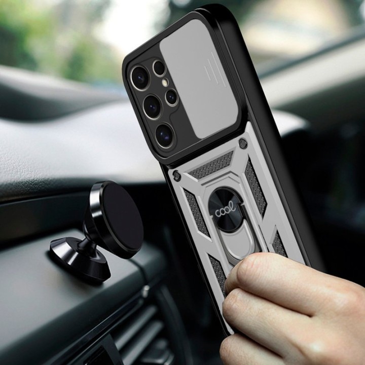 COOL Carcasa Hard Ring Plata para Samsung S928 Galaxy S24 Ultra