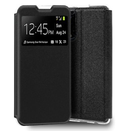 COOL Funda Liso Negro Flip Cover para TCL 40 Nxtpaper 5G