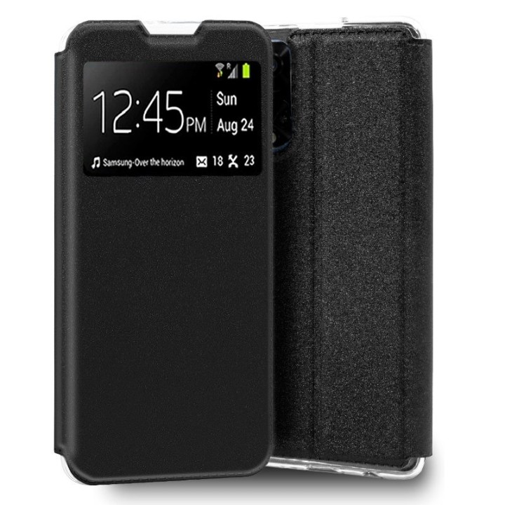 COOL Funda Liso Negro Flip Cover para TCL 40 Nxtpaper 5G
