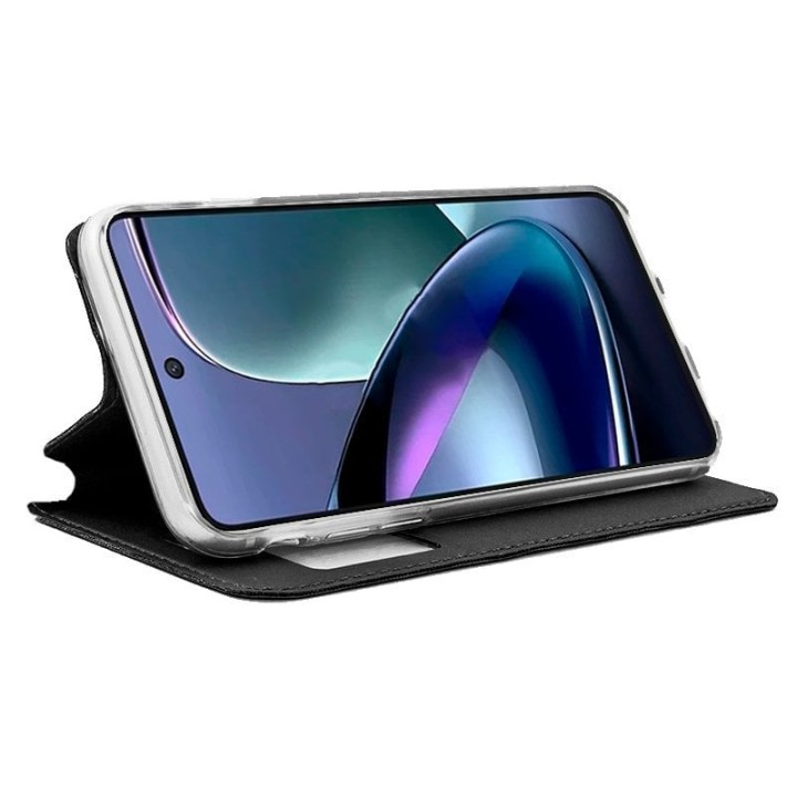 COOL Funda Liso Negro Flip Cover para TCL 40 Nxtpaper 5G