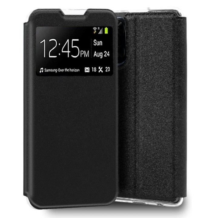 COOL Funda Flip Cover Liso Negro para TCL 505