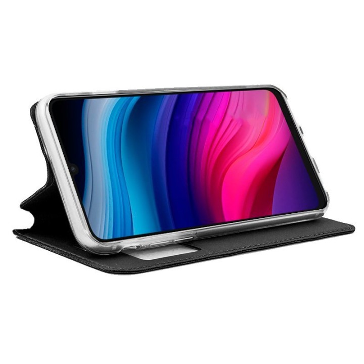 COOL Funda Flip Cover Liso Negro para TCL 505