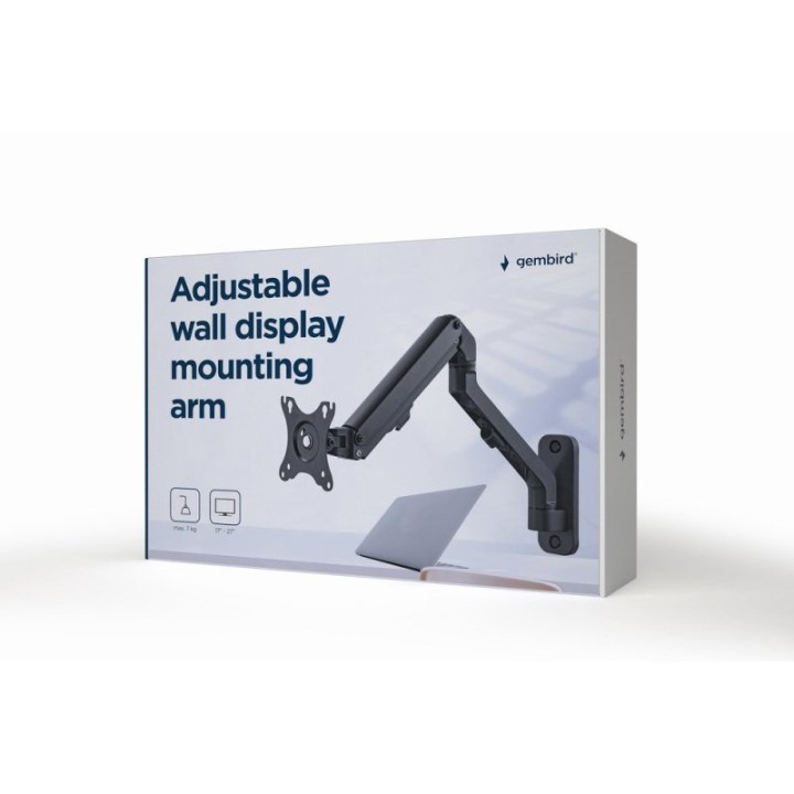 Gembird Ma-wa1-02 Brazo De Montaje De Pantalla De Pared Ajustable, 17"-27", Hasta 7 Kg