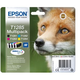 Tinta Epson T1285 Pack Negro/Tricolor (C13T12854012)