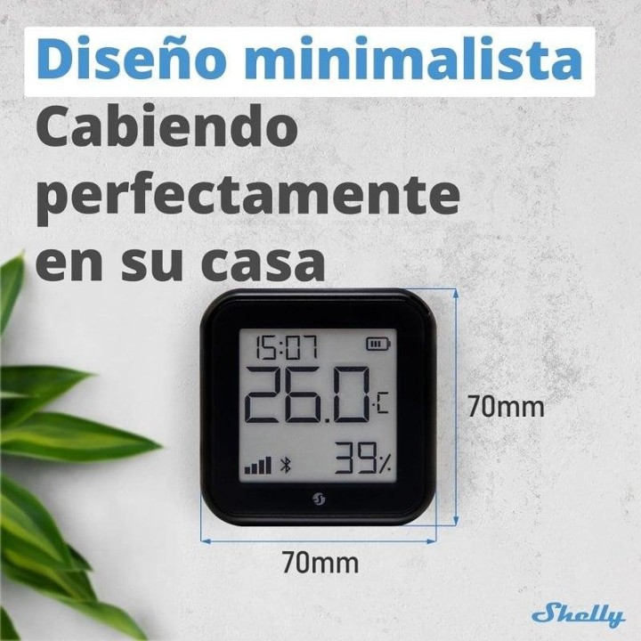 Shelly Detector Humedad Y Temperatura Gen3 Matte Black