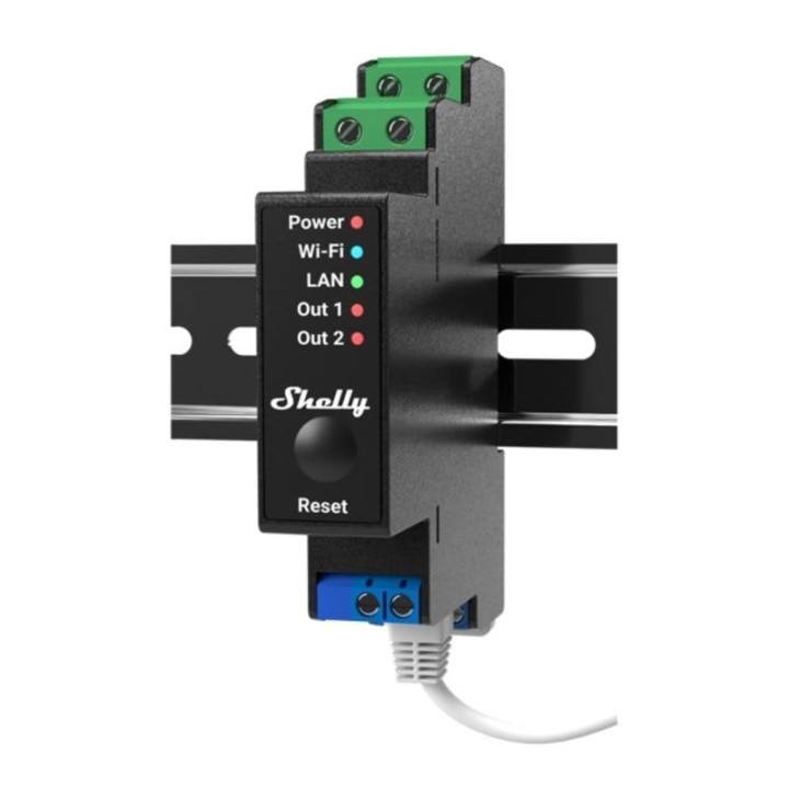 Shelly Pro 2PM Relé Wifi 2 Canales Carril DIN