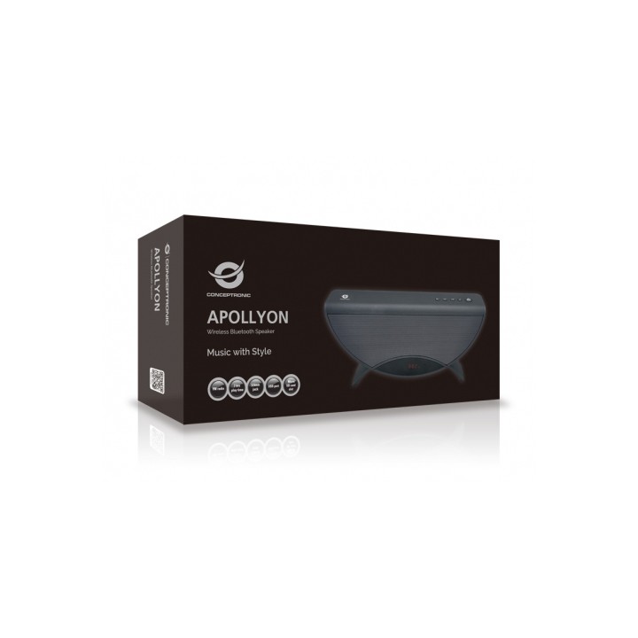 Altavoz CONCEPTRONIC BT mUSB mSD FM Negro (APOLLYON01G)