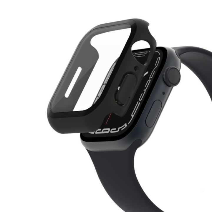 Belkin Protector de Pantalla TempredCurve 2 en 1 + Parachoques para Apple Watch 9/8/7/6/5/4/SE