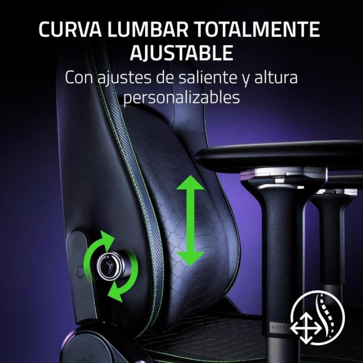 Razer Iskur V2 Padded Seat Silla Gaming Negra