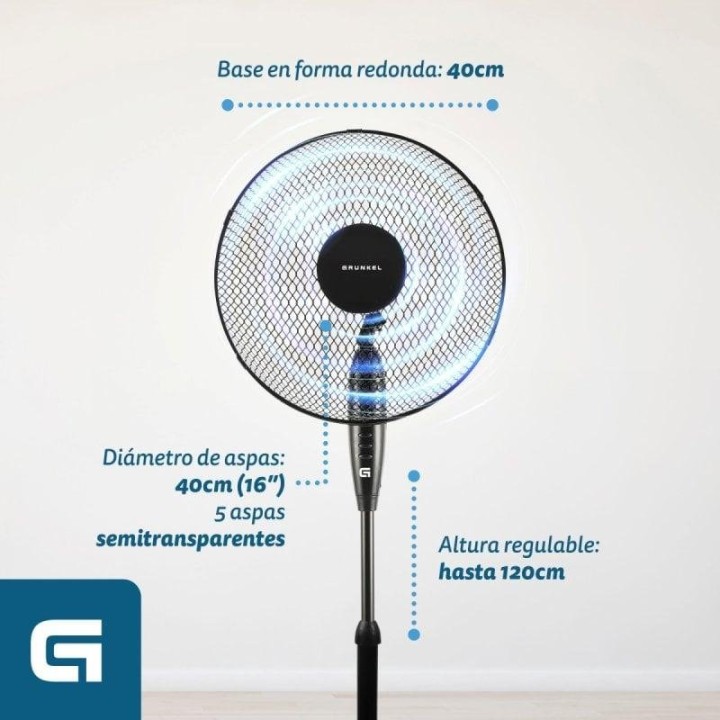 Grunkel Fan-165RNG Ventilador de Pie 50W