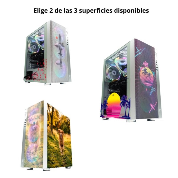 Tempest Umbra RGB Torre ATX Blanca 2 superficies personalizables