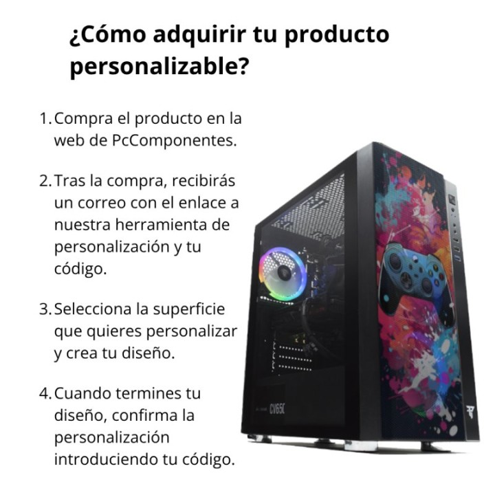 Tempest Umbra RGB Torre ATX Blanca 2 superficies personalizables