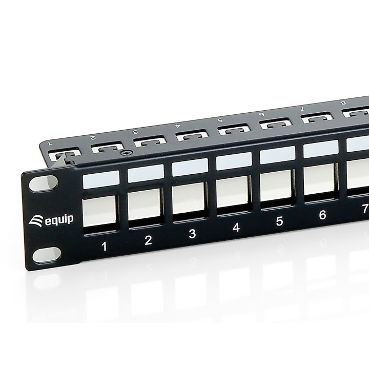 EQUIP Patch Panel Vacío 24 puertos Cat.6 1U (EQ769124)