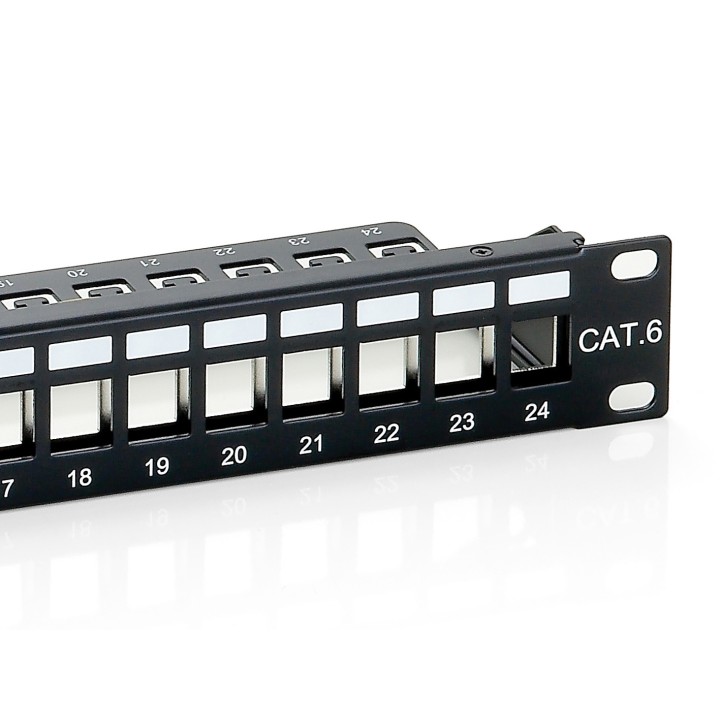 EQUIP Patch Panel Vacío 24 puertos Cat.6 1U (EQ769124)