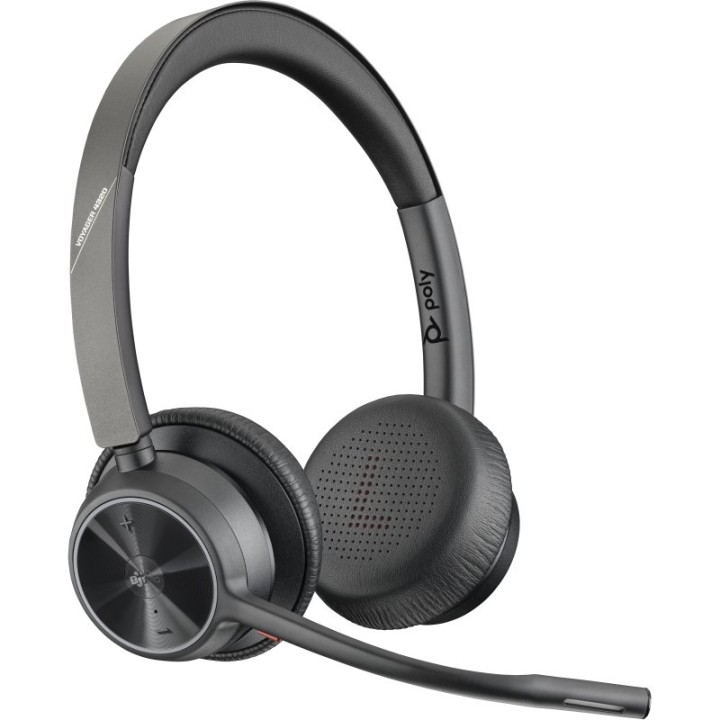 Poly Voyager 4320 M Auriculares Inalámbricos con Dongle USB Negros