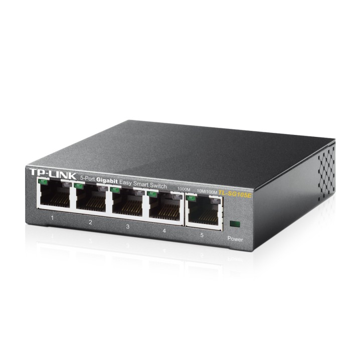 Switch TP-Link 5xRJ45 GbE Gestionado Negro (TL-SG105E)