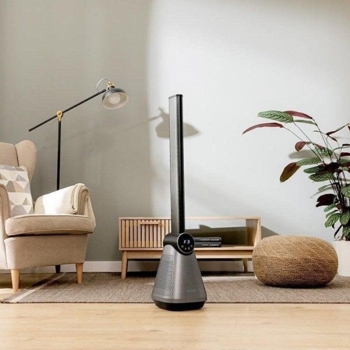 Cecotec EnergySilence 9890 Skyline Bladeless Dark Ventilador Torre sin Aspas 50W Inox/Negro