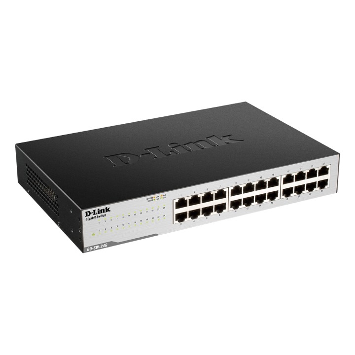 Switch D-Link 24xRJ45 Ethernet GbE 1U Negro (GO-SW-24G)