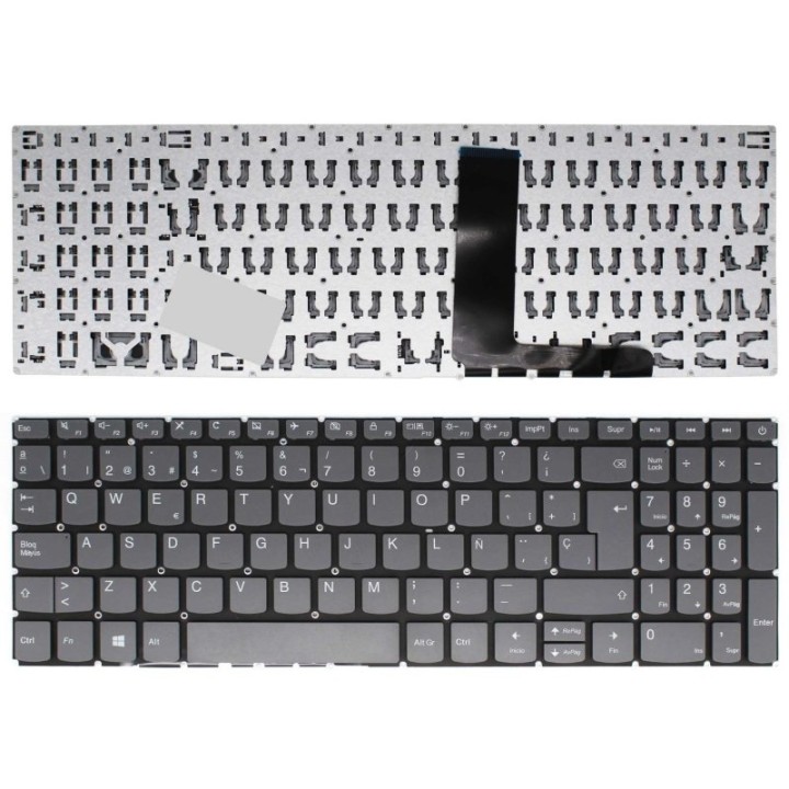Teclado Para Portátil Lenovo Ideapad 320-15abr 320-15iap 320-15ast 320-15ikb Gris Win8 Sin Marco