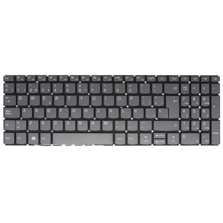 Teclado Para Portátil Lenovo Ideapad 320-15abr 320-15iap 320-15ast 320-15ikb Gris Win8 Sin Marco