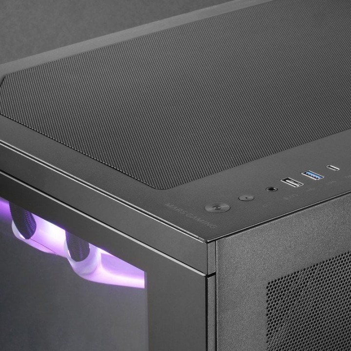 Mars Gaming MC-3TCORE Semitorre ATX Cristal Templado USB-C Negra
