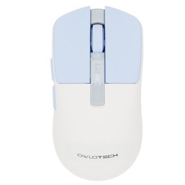 Owlotech M95 Ratón Wireless OLED Display 2.4GHz/Bluetooth 12000DPI Blanco