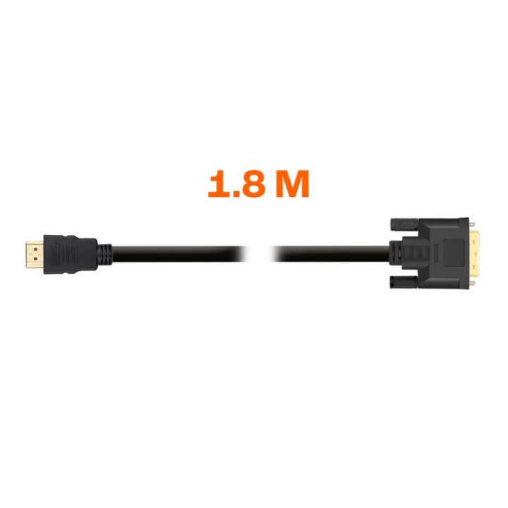 PcCom Essential Cable Adaptador HDMI 2.0 a DVI 1.8m Negro