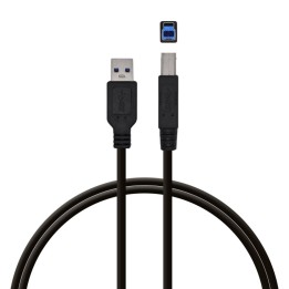 PcCom Essential Cable Impresora USB 3.0 A/B Macho/Macho 3m Negro