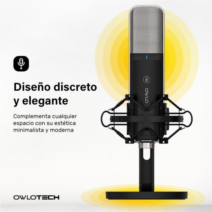 Owlotech Q1 Micrófono Condensador Cardioide Negro