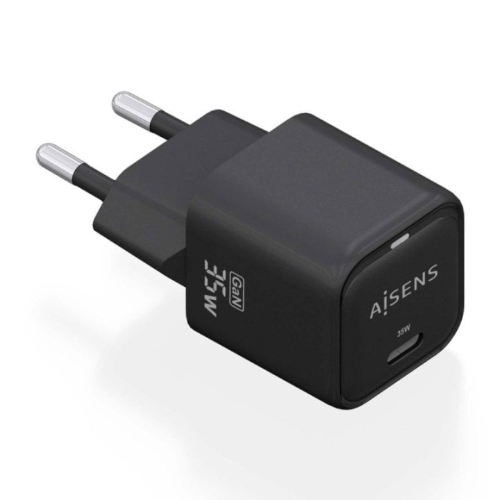 Aisens Cargador GaN 35W USB-C PD3.0 QC4.0 Negro