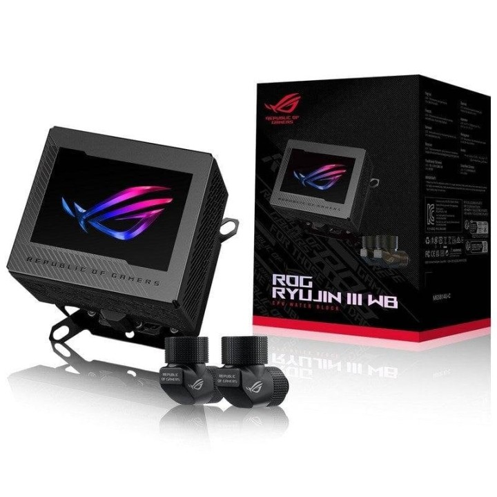 ASUS ROG Ryujin III WB Bloque de Agua para CPU con Pantalla Full Color LCD 3.5" Negro
