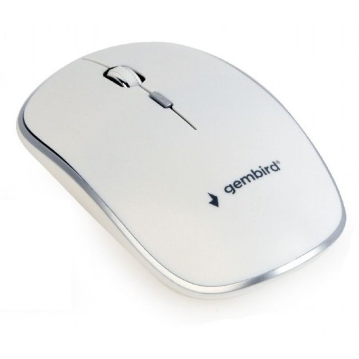 Gembird MUSW-4B-01-W Ratón Óptico Inalámbrico 1600 DPI Blanco