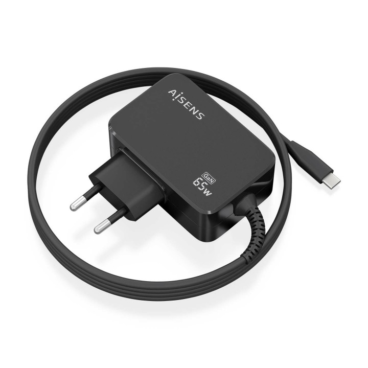 Cargador Pared AISENS USB-C 65W (ASCH-1PD65WL033-BK)