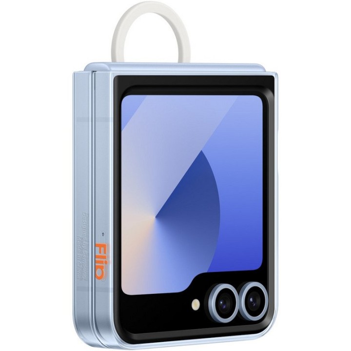 Samsung Clear Gadget Case Funda Transparente con Anillo para Galaxy Z Flip6