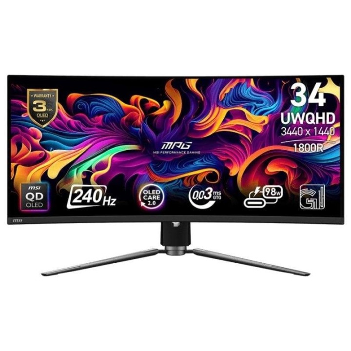 MSI MPG 341CQPX QD-OLED 34" UltraWide QHD 240Hz Curva USB-C