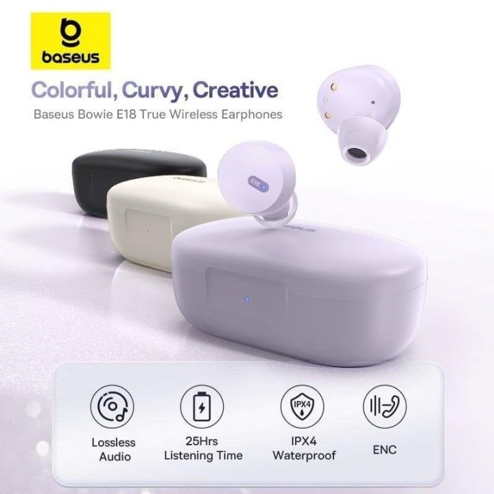 Baseus Bowie E18 True Wireless Auriculares Inalámbricos Blancos