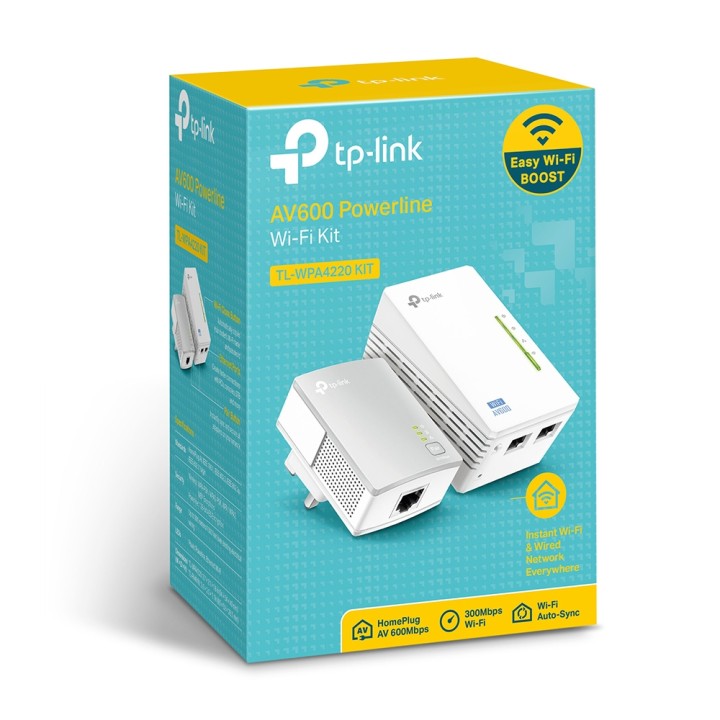 Powerline TP-Link AV600 WiFi Ethernet (TL-WPA4220 KIT)