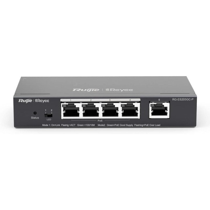 Ruijie Networks RG-ES205GC-P Switch 5 Puertos Gestionado L2 Gigabit Ethernet PoE