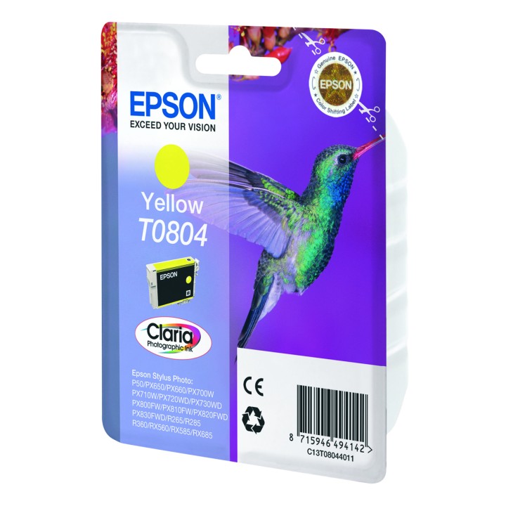 Tinta Epson T0804 Amarillo Photo 7.4ml (C13T08044011)