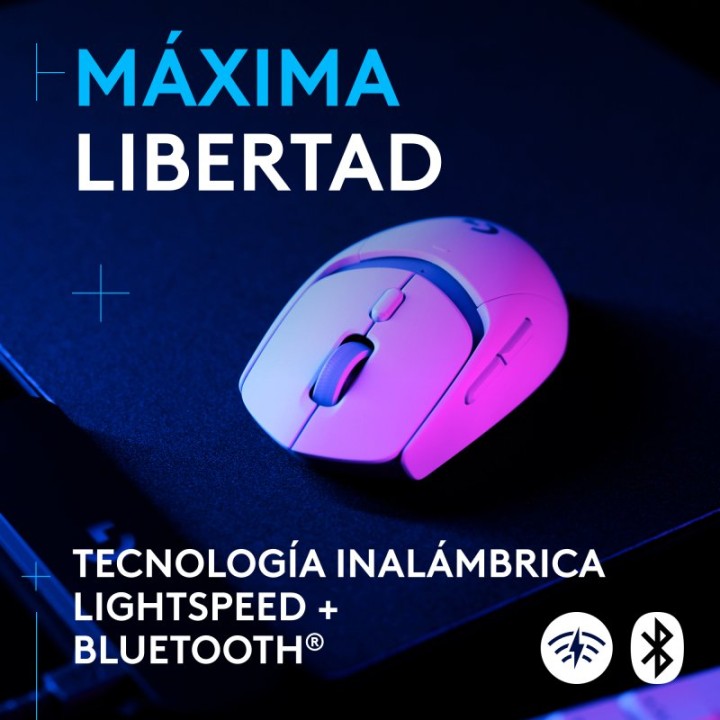 Logitech G G309 Lightspeed Ratón Inalámbrico Gaming Blanco