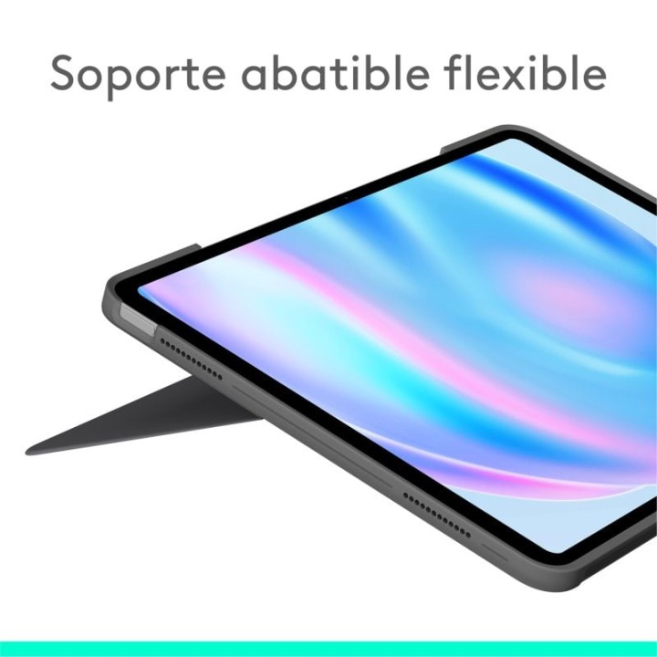 Logitech Combo Touch Funda con Teclado Español QWERTY Gris Oxford para iPad Air 13" (M2, M3, M4)