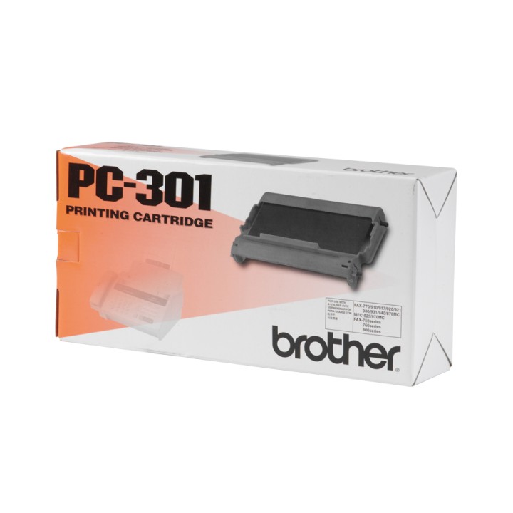 Cartucho y Bobina BROTHER para FAX 235 páginas (PC-301)