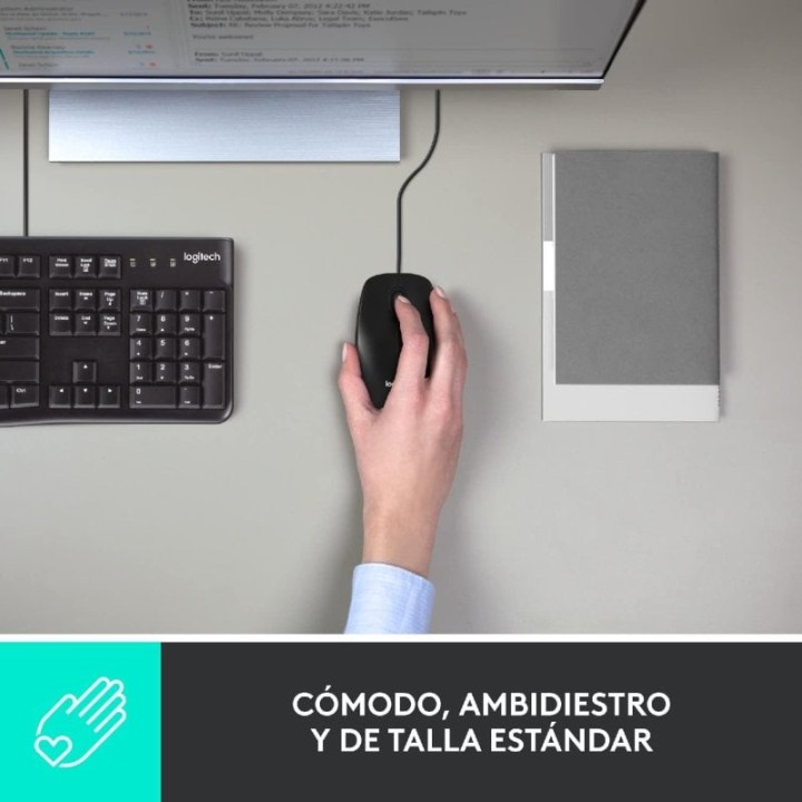 Logitech M100 Ratón Ambidiestro USB 1000 DPI Negro