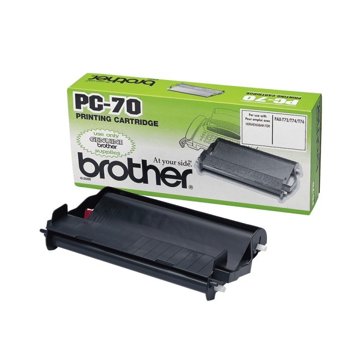 Cartucho y Bobina BROTHER FAX 140 páginas Negro (PC-70)