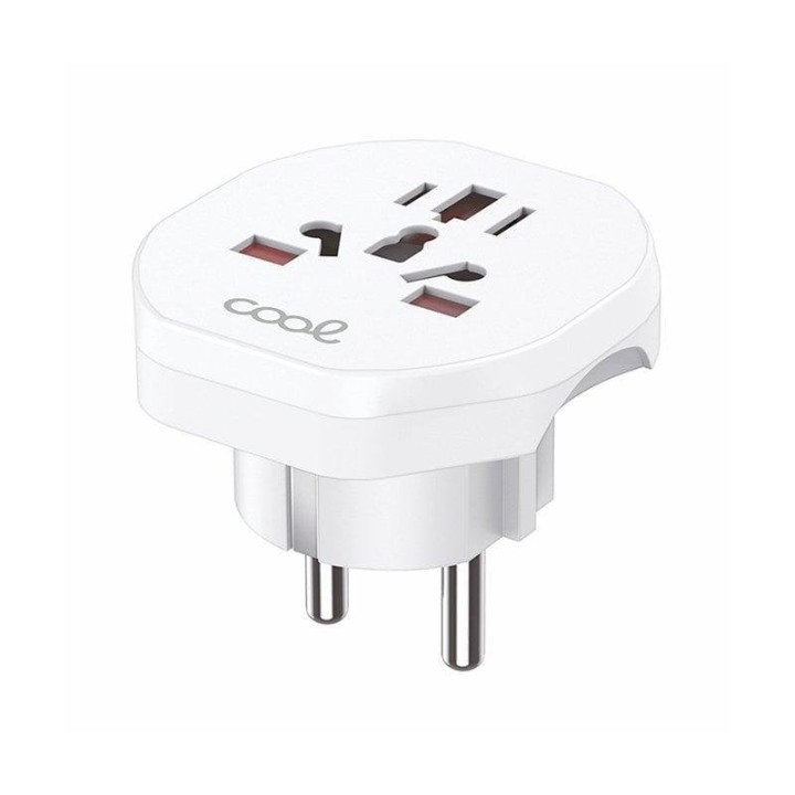 Cool Adaptador de Enchufe Universal Internacional World to Europe Blanco