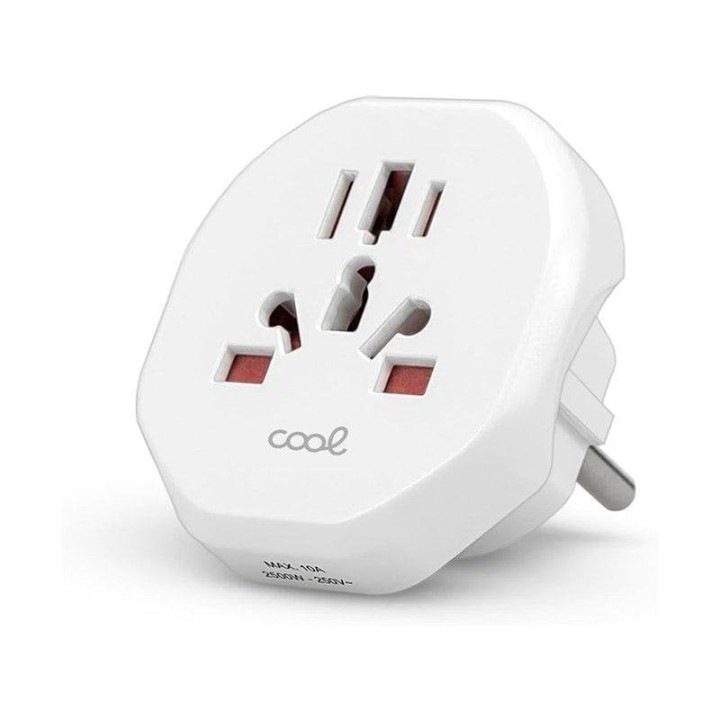 Cool Adaptador de Enchufe Universal Internacional World to Europe Blanco